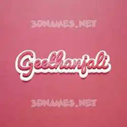 geethanjali in Red Scribble style - 3D name wallpaper