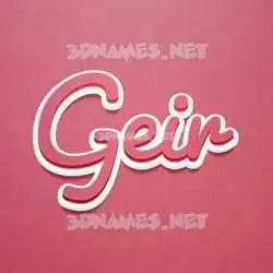 geir in Red Scribble style - 3D name wallpaper