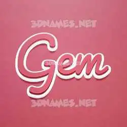 gem in Red Scribble style - 3D name wallpaper
