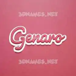 genaro in Red Scribble style - 3D name wallpaper