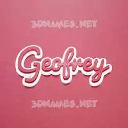 geofrey in Red Scribble style - 3D name wallpaper