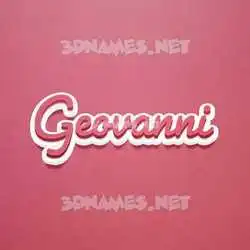 geovanni in Red Scribble style - 3D name wallpaper