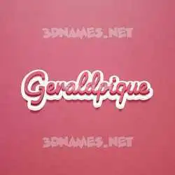 geraldpique in Red Scribble style - 3D name wallpaper
