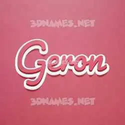 geron in Red Scribble style - 3D name wallpaper