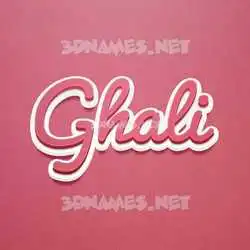 ghali in Red Scribble style - 3D name wallpaper