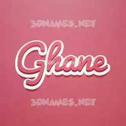 ghane in Red Scribble style - 3D name wallpaper