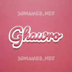 ghawro in Red Scribble style - 3D name wallpaper