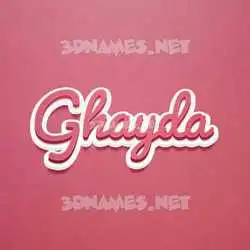 ghayda in Red Scribble style - 3D name wallpaper