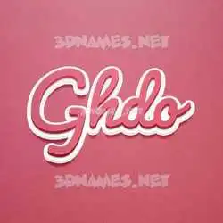 ghdo in Red Scribble style - 3D name wallpaper