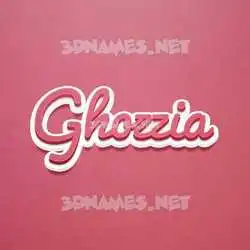 ghozzia in Red Scribble style - 3D name wallpaper
