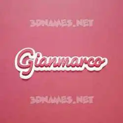 gianmarco in Red Scribble style - 3D name wallpaper