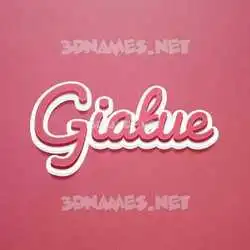 giatue in Red Scribble style - 3D name wallpaper