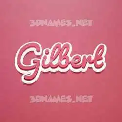 gilbert in Red Scribble style - 3D name wallpaper
