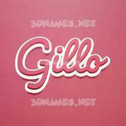 gillo in Red Scribble style - 3D name wallpaper