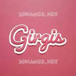 girgis in Red Scribble style - 3D name wallpaper