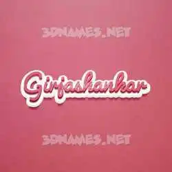 girjashankar in Red Scribble style - 3D name wallpaper