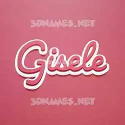 gisele in Red Scribble style - 3D name wallpaper