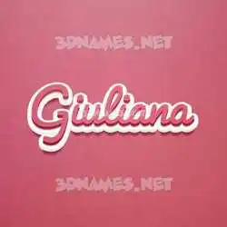 giuliana in Red Scribble style - 3D name wallpaper