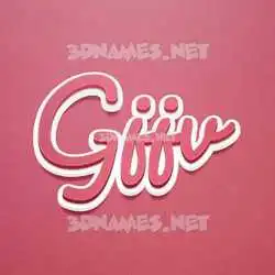 gjjv in Red Scribble style - 3D name wallpaper