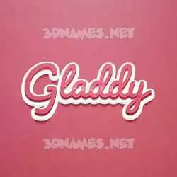 gladdy in Red Scribble style - 3D name wallpaper