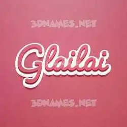 glailai in Red Scribble style - 3D name wallpaper