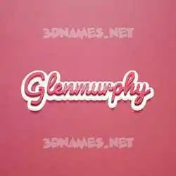 glenmurphy in Red Scribble style - 3D name wallpaper