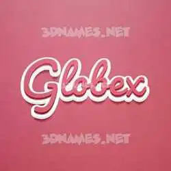 globex in Red Scribble style - 3D name wallpaper