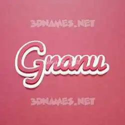 gnanu in Red Scribble style - 3D name wallpaper