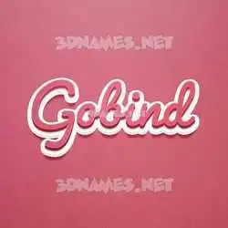 gobind in Red Scribble style - 3D name wallpaper
