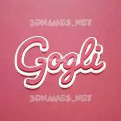 gogli in Red Scribble style - 3D name wallpaper