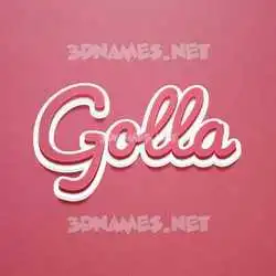 golla in Red Scribble style - 3D name wallpaper