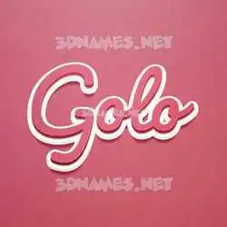 golo in Red Scribble style - 3D name wallpaper