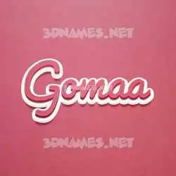 gomaa in Red Scribble style - 3D name wallpaper