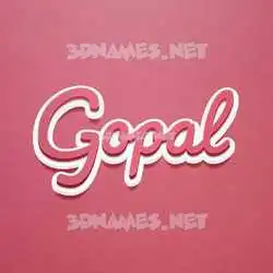 gopal in Red Scribble style - 3D name wallpaper