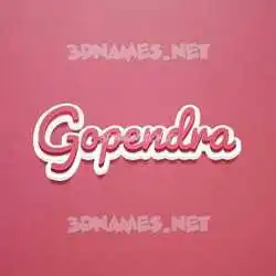 gopendra in Red Scribble style - 3D name wallpaper