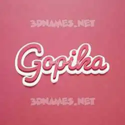 gopika in Red Scribble style - 3D name wallpaper