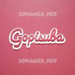 gopisuba in Red Scribble style - 3D name wallpaper