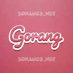 gorang in Red Scribble style - 3D name wallpaper