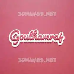 gouthamraj in Red Scribble style - 3D name wallpaper