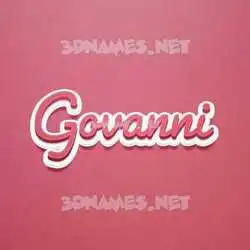 govanni in Red Scribble style - 3D name wallpaper