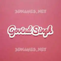 govind singh in Red Scribble style - 3D name wallpaper