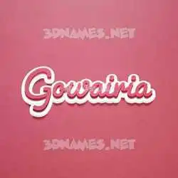 gowairia in Red Scribble style - 3D name wallpaper