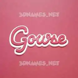 gowse in Red Scribble style - 3D name wallpaper