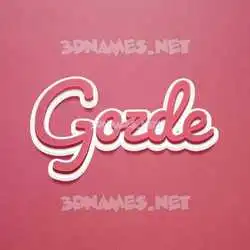 gozde in Red Scribble style - 3D name wallpaper