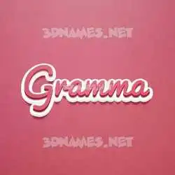 gramma in Red Scribble style - 3D name wallpaper