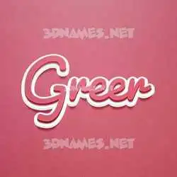 greer in Red Scribble style - 3D name wallpaper