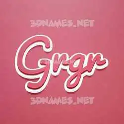 grgr in Red Scribble style - 3D name wallpaper