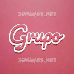 grupo in Red Scribble style - 3D name wallpaper