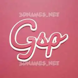 gsp in Red Scribble style - 3D name wallpaper