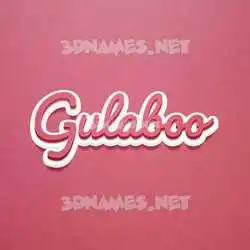 gulaboo in Red Scribble style - 3D name wallpaper